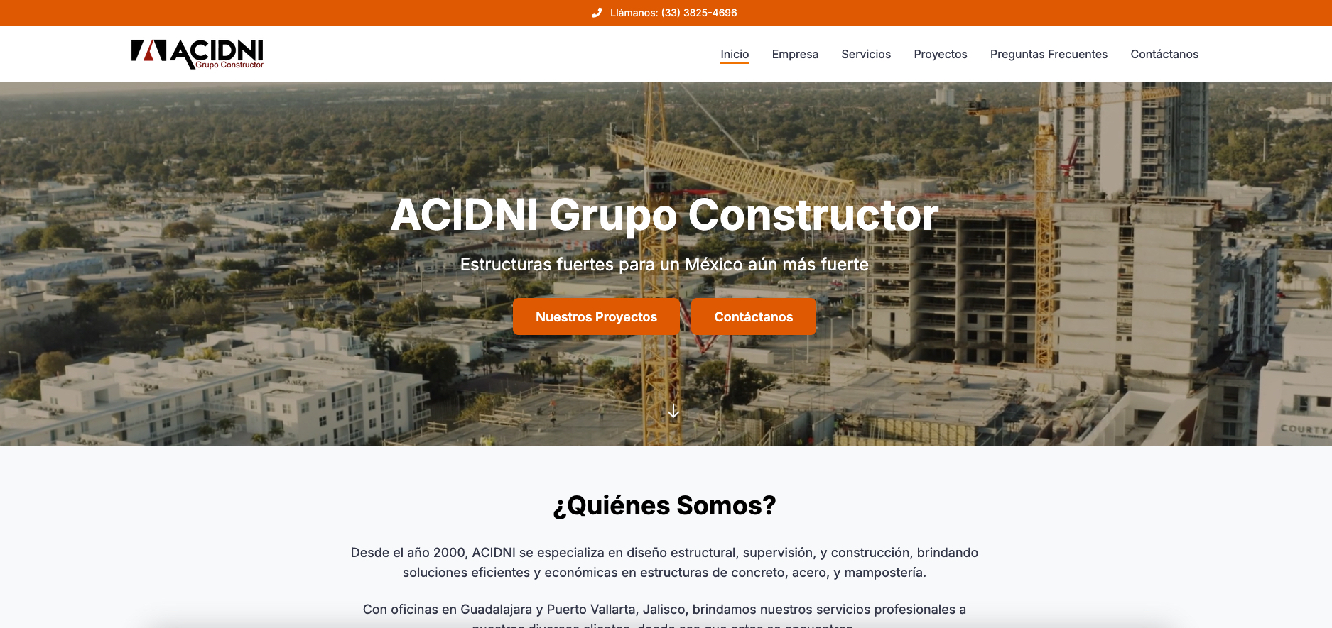 ACIDNI Grupo Constructor Website