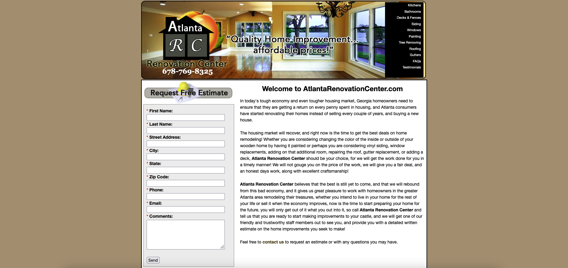 Atlanta Renovation Center Website