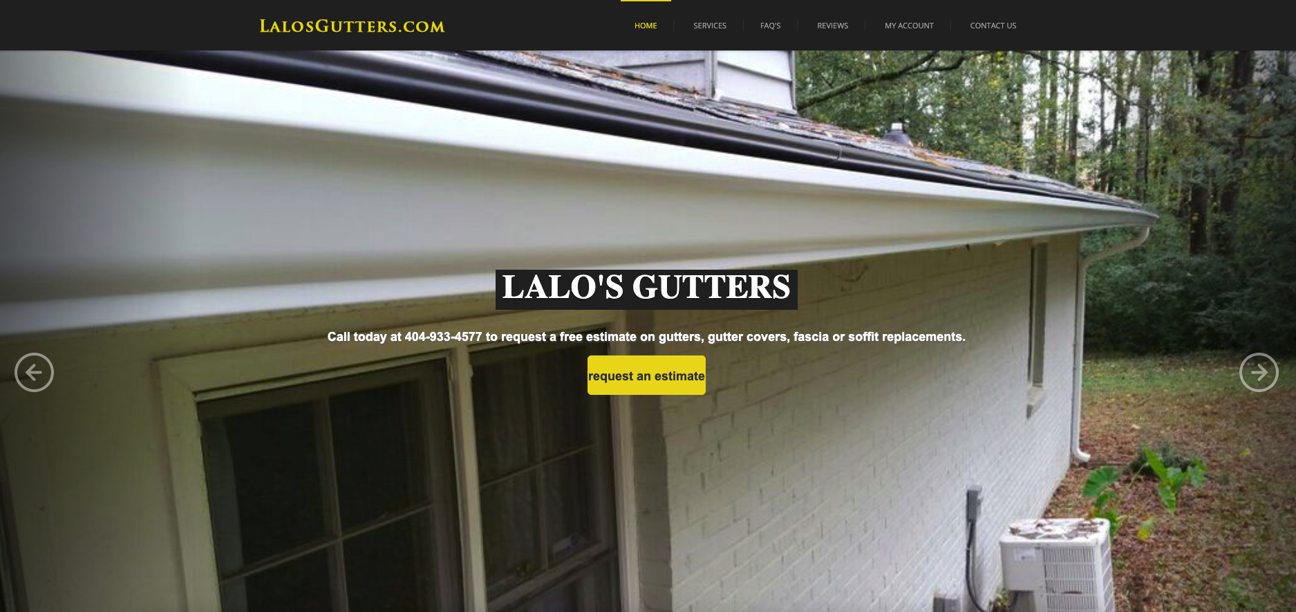 Lalos Gutters Website